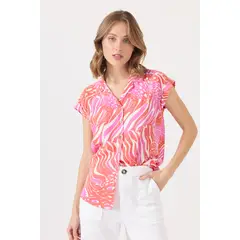 PRIVILEGE - Blusa fucsia estampada 1627