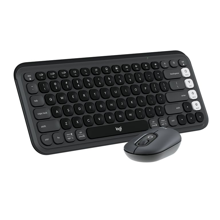Kit Teclado Y Mouse Pop Icon Espanol Grafito