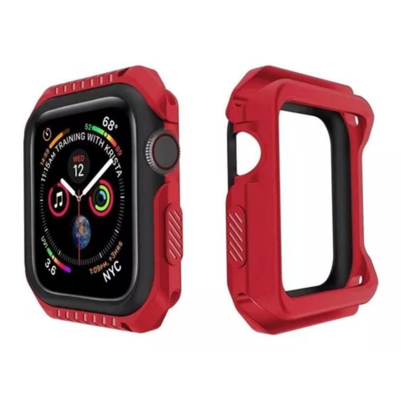 MACERATTA - Carcasa Para Apple Watch Serie 3 38mm Rojo Con Negro