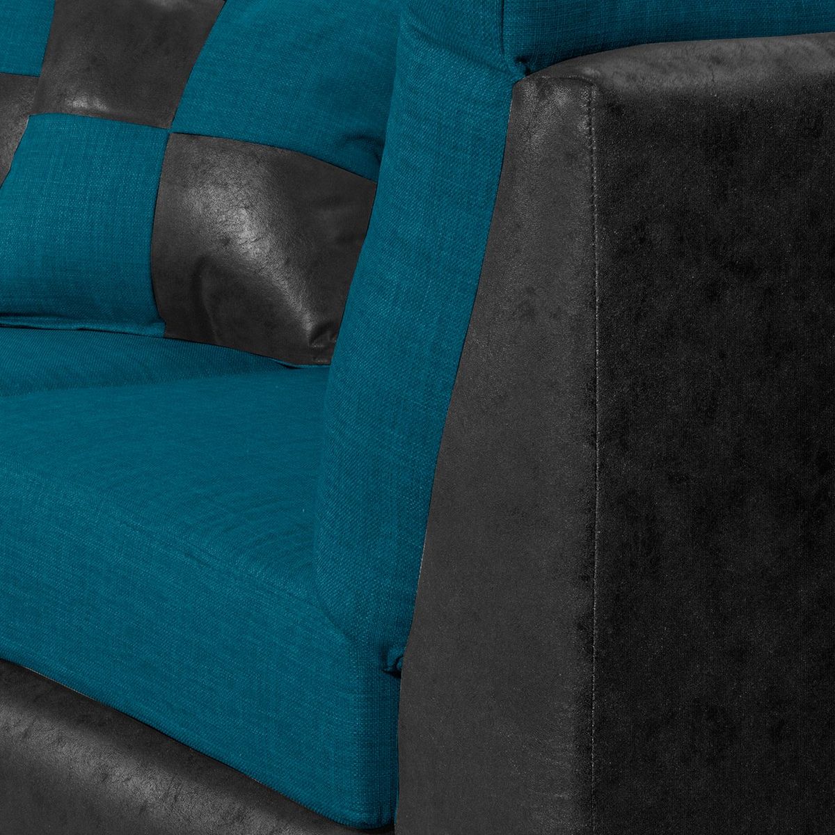 BLACK FACTORY - Sofá Seccional Fijo Izquierdo Donato Esmeralda