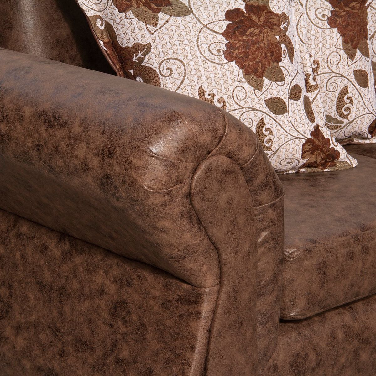 BLACK FACTORY - Sofá Seccional Fijo Derecho Isabella Cafe