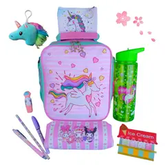 GENERICO - Pack lonchera térmica estuche escolar Sanrio papelería kawaii