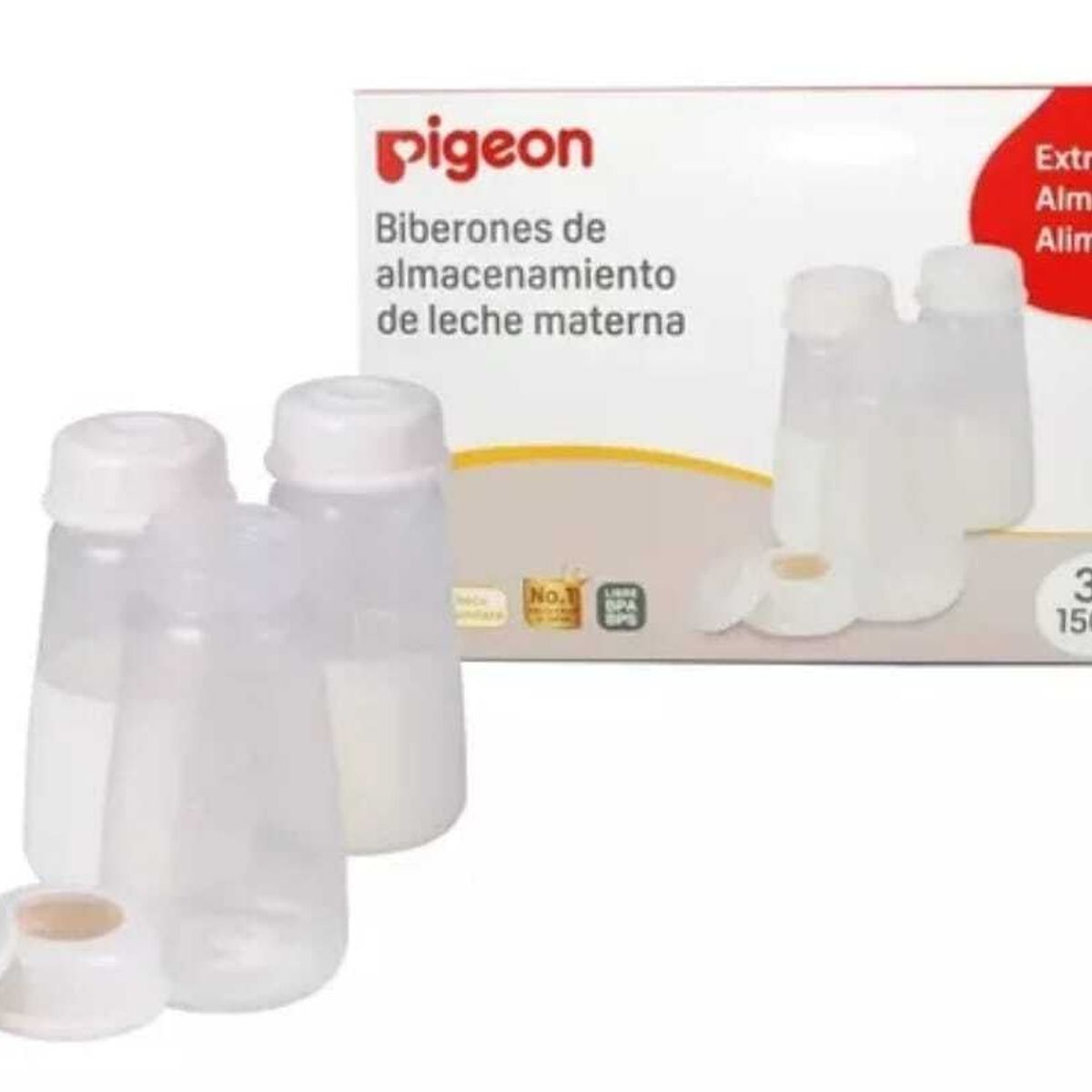 PIGEON - Set 3 Biberón De Almacenamiento Leche Materna Pigeon