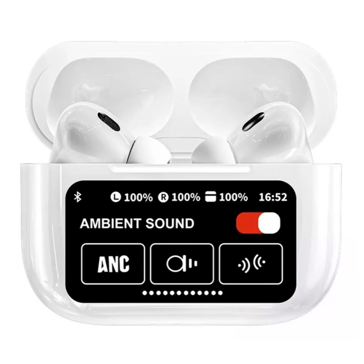 TECNOLAB - Audifonos Inalámbrico Bluetooth Pantalla Touch Blanco