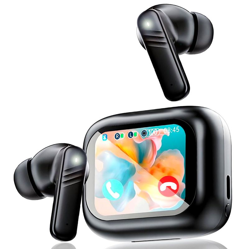 TECNOLAB - Audifonos Inalámbricos Bluetooth Pantalla Touch Negro