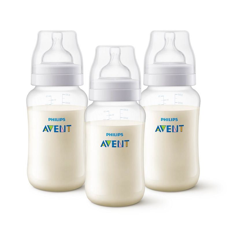 AVENT - Set de 3 mamadera anti-colic 330 ML libre de BPA