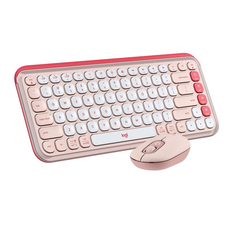 LOGITECH - Kit Teclado Y Mouse Logitech Pop Icon Español Lila