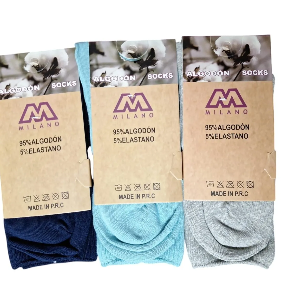 GARSIL - Calcetines Calceta De Algodon Para Mujer - Puño Antipresion - Docena