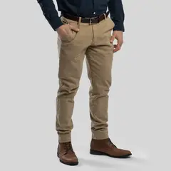 TRAUKO - Pantalón Hombre Algodón Azul Navy
