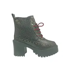 PAND G - Botín Rojo Plataforma Mujer