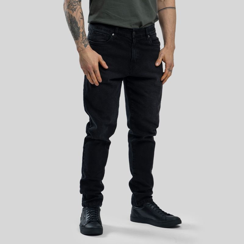 TRAUKO - Jeans Hombre Algodón Negro Trauko Black