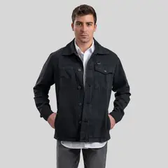 TRAUKO - Chaqueta Hombre Algodón Azul Drill Navy.