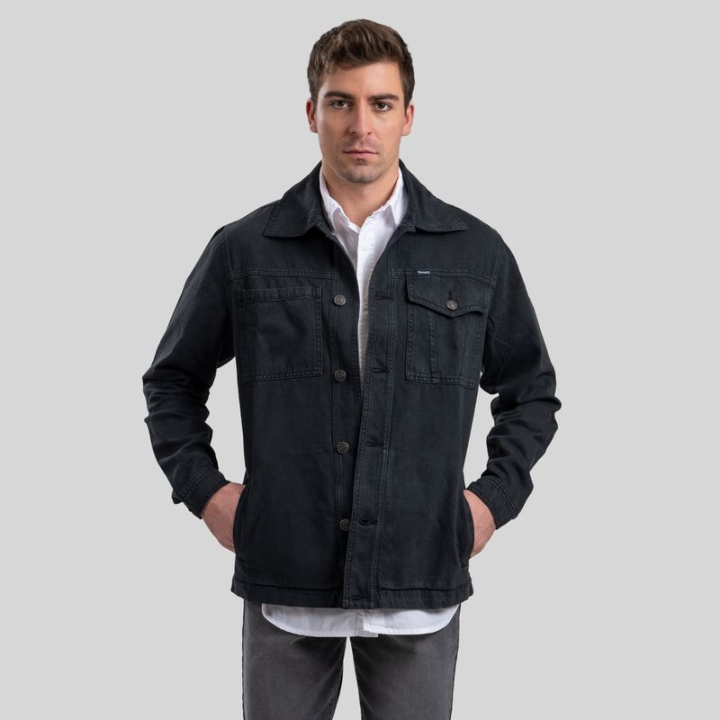 TRAUKO - Chaqueta Hombre Algodón Azul Trauko Drill Navy