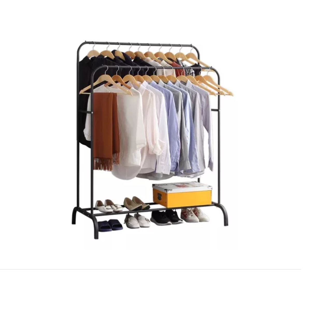 GENERICO - Perchero Organizador Colgante De Ropa Doble Barra Metálico