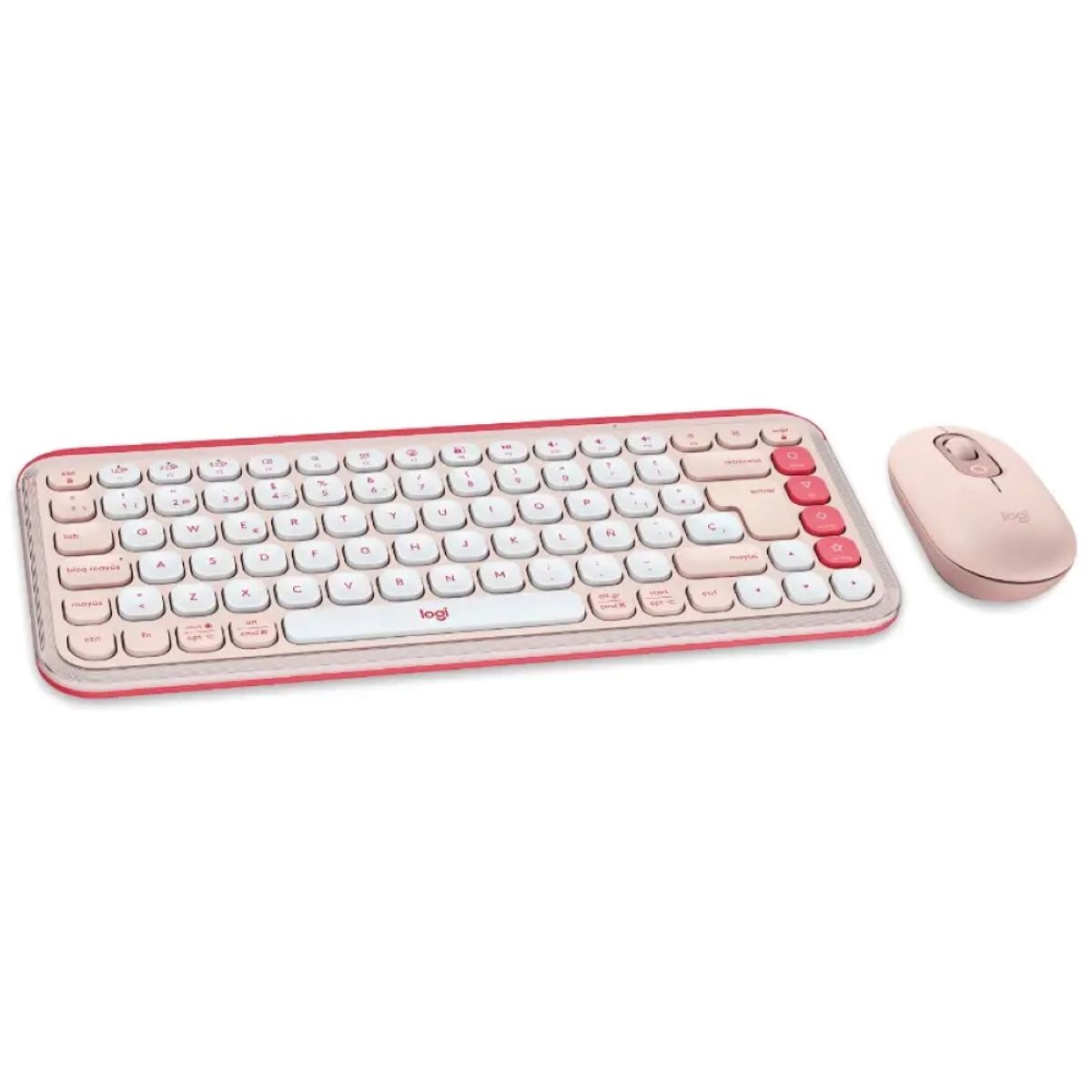 LOGITECH - Kit Logitech Pop Icon Teclado + Mouse Inalámbrico BT Rosa