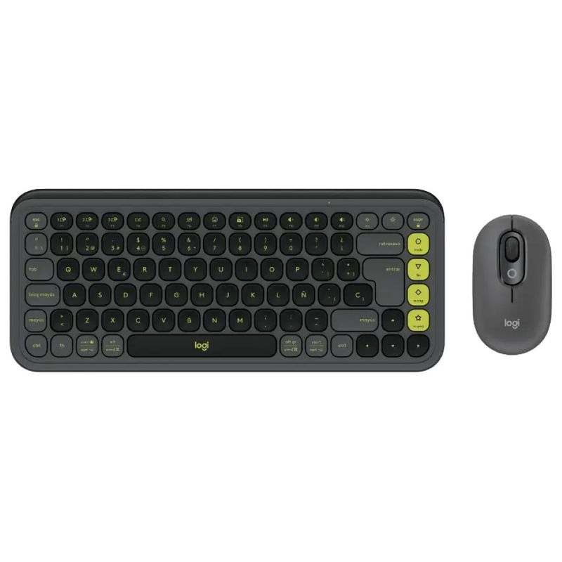 LOGITECH - Kit Logitech Pop Icon Teclado + Mouse Inalámbrico BT Grafito