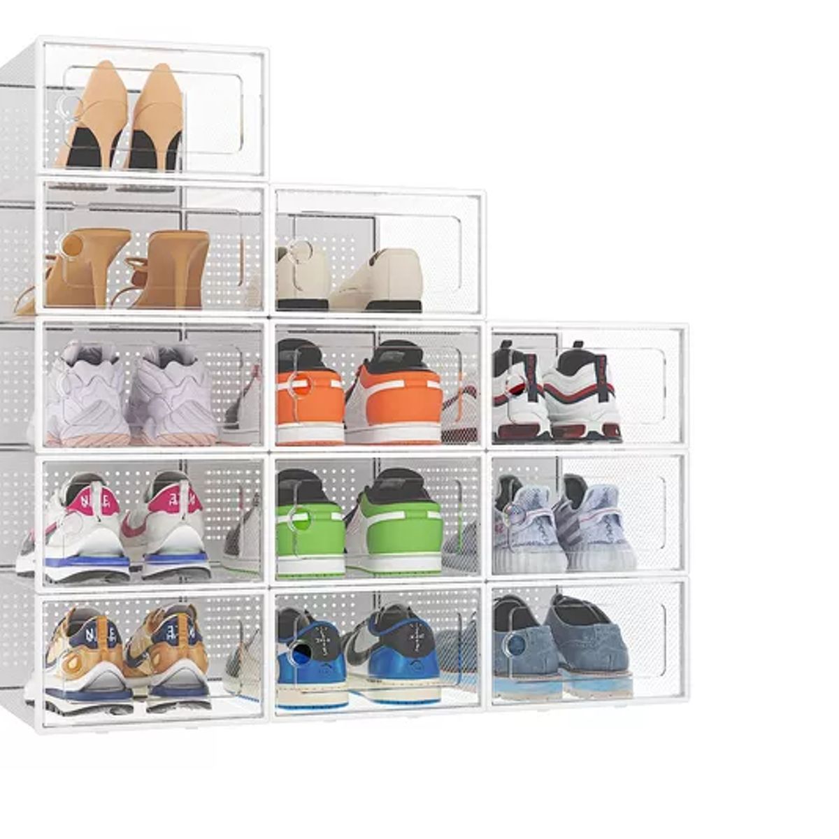 GENERICO - Caja Organizadora De Zapatos Set X4 Casatua Apilables Firmes