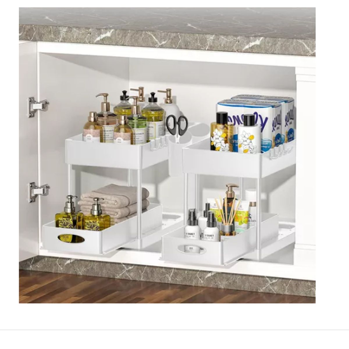 GENERICO - Estante Organizador 2 Niveles Cajones Repisas Baño Cocina