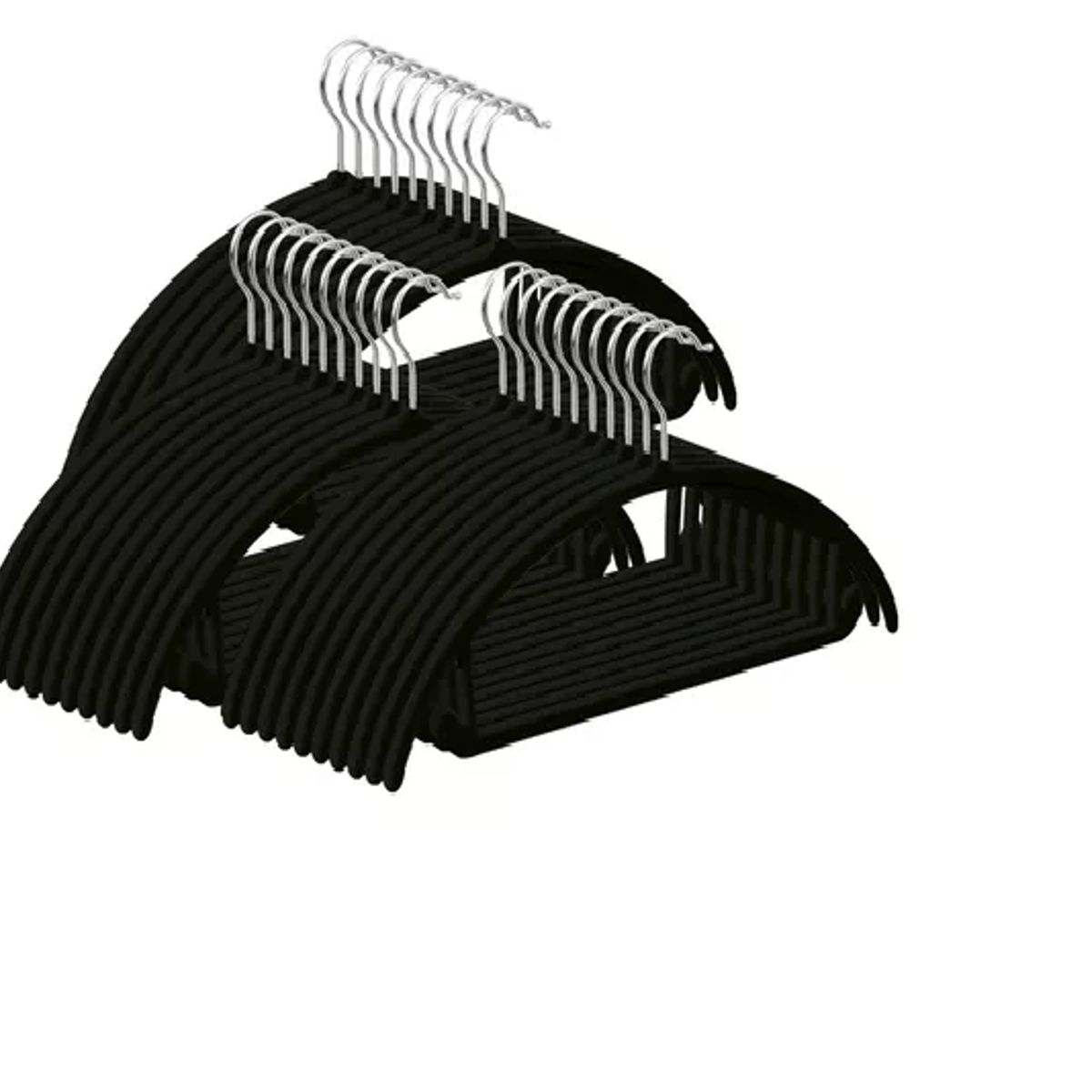 GENERICO - Pack 30 Colgadores Ganchos Ropa Antideslizante Flocado