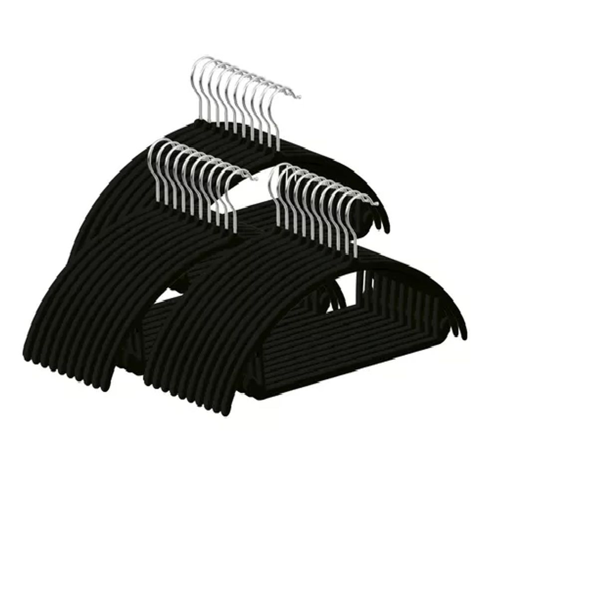 GENERICO - Pack 30 Colgadores Ganchos Ropa Antideslizante Flocado