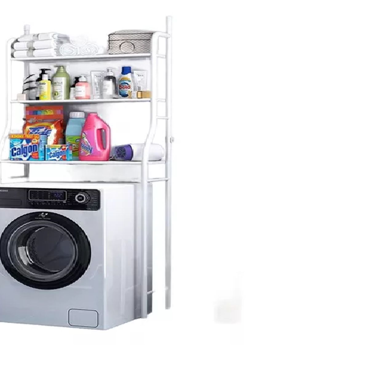 GENERICO - Estante Organizador De Lavadora Baño Metalico Rack 3 Niveles