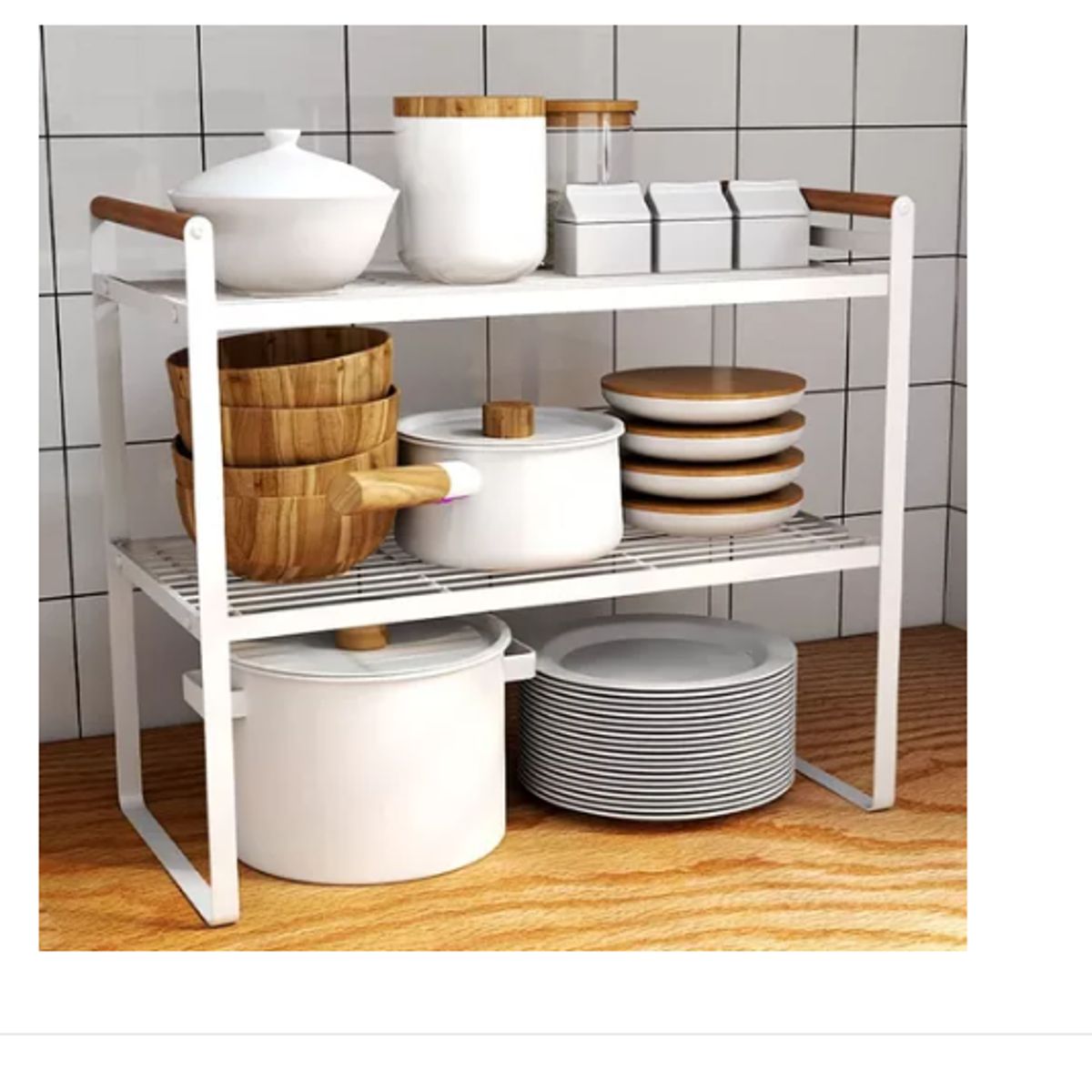 GENERICO - Organizador De Gabinetes De Cocina Estante Escurridor Doble