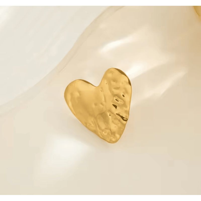 GENERICO - anillo ajustable Corazón enchape oro