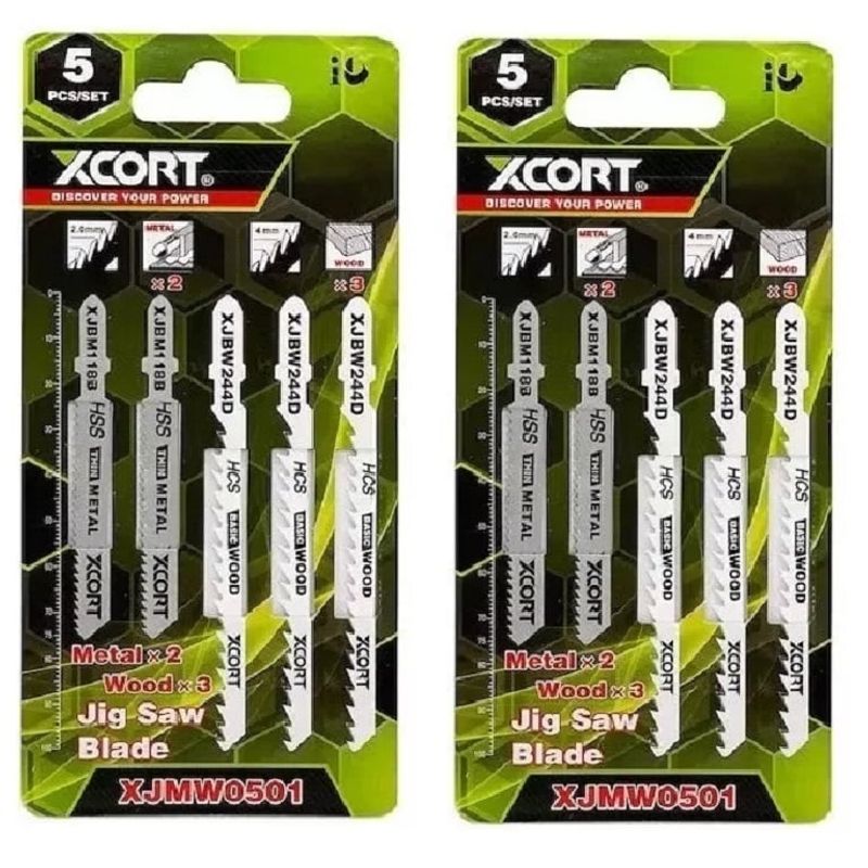 XCORT - Set de 10 Hojas Para Sierra Caladora Para Cortar Madera Y Metal
