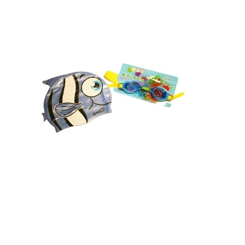 SAEKO - SET NATACION SAEKO JUNIOR FISH AZUL