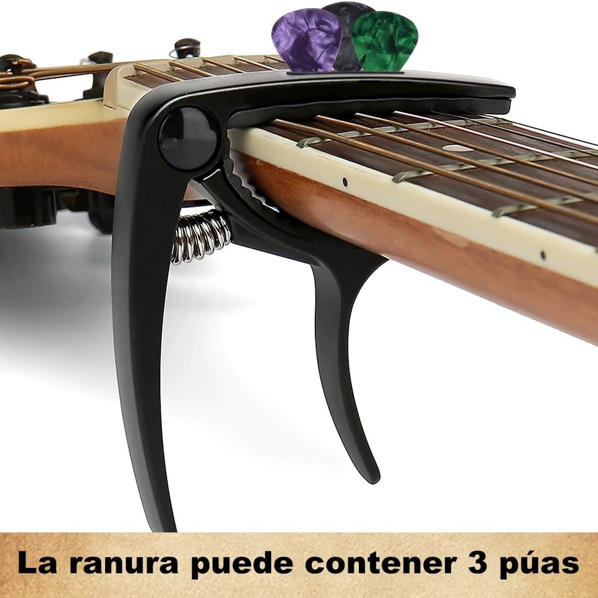 KUANGYE - Kit De Afinador De Guitarra, Ukelele, Bajo Con 7 Pcs Uñetas