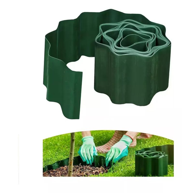 KUANGYE - 9m Valla De Plástico Para Jardín Y Césped De Para Paisajism