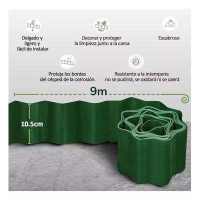 Imagen 2 del producto 9m Valla De Plástico Para Jardín Y Césped De Para Paisajism
