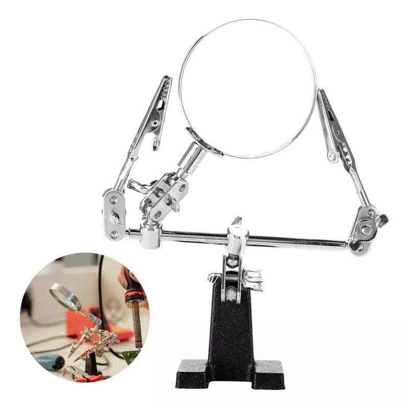 KUANGYE - Lupa De Clip Multifuncional De 65 Mm Y 90 Mm Con Auxiliar