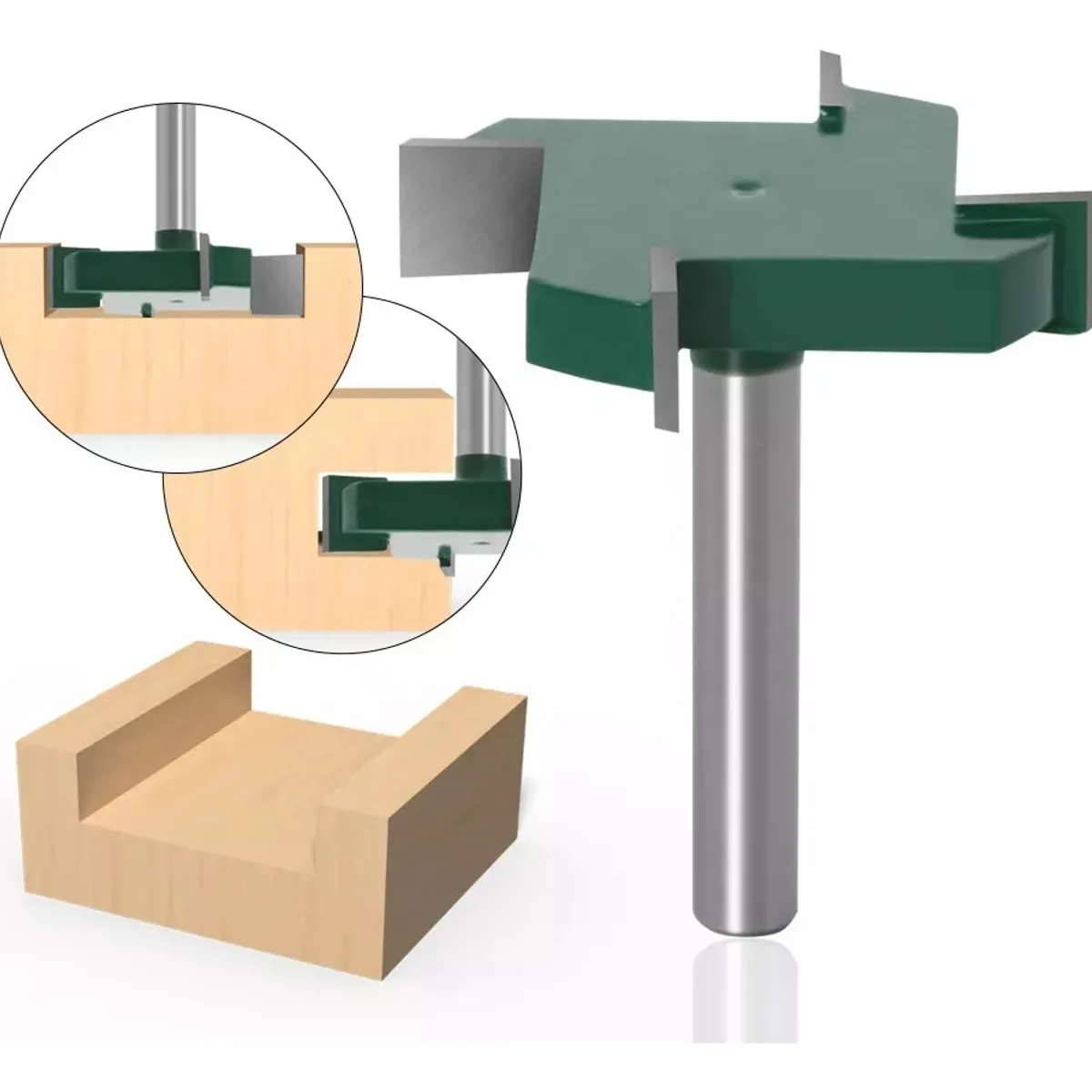 GENERICO - Fresa Madera Vaciado Invertida Copiadora T Toma ¼ x 11932