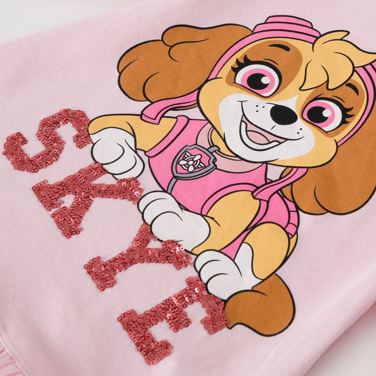 PAW PATROL - Polera Manga Larga Niña Happy Rosado Paw Patrol