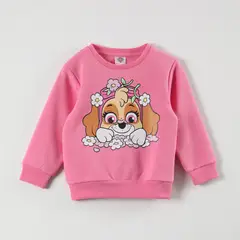 PAW PATROL - Poleron Niña Flores Rosado