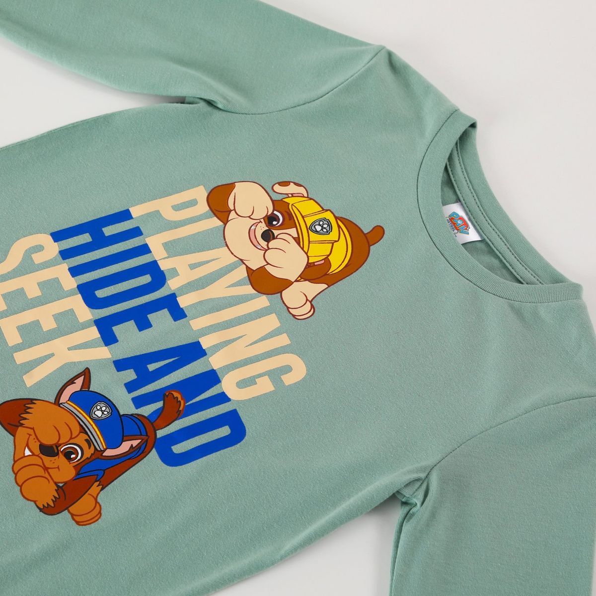 PAW PATROL - Polera Manga Larga Niño Hide And Seek Verde Paw Patrol