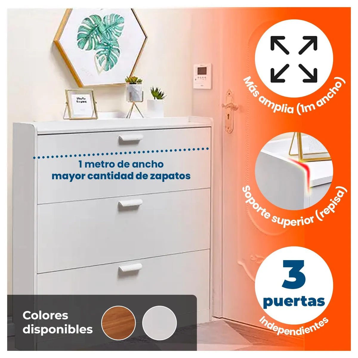 GLOBAL LATIN GROUP - Zapatera Organizadora VTRIN XXL para 25 pares y tallas hasta 44 - Blanco