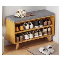 GENERICO - Zapatero Organizador Zapatos Banca Probador De Zapato Homer Madera