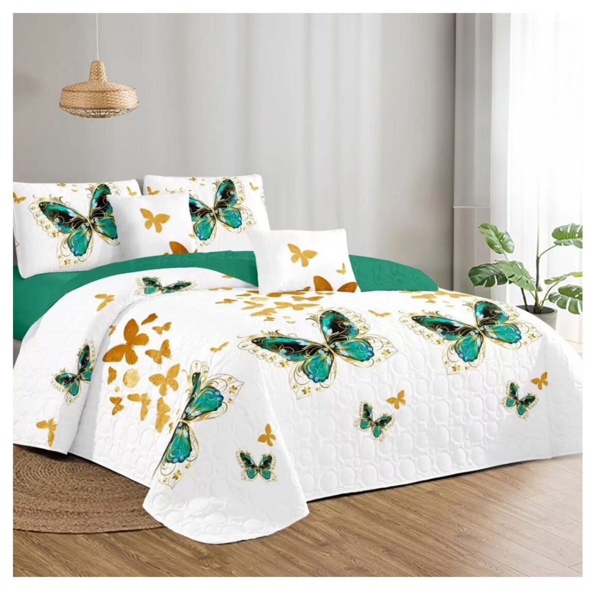 GENERICO - Cubrecama Quilt De Verano 2 Plazas Diseños Estampados Floral