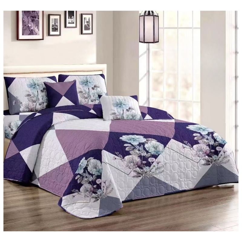 GENERICO - Cubrecama Quilt De Verano 2 Plazas Diseños Estampados Floral