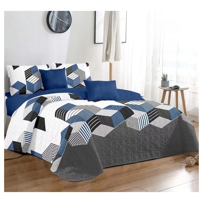 GENERICO - Cubrecama Quilt De Verano 2 Plazas Diseños Estampados Floral