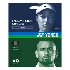 YONEX - Set Cuerda Tenis POLY TOUR DRIVE 125 16L Plata
