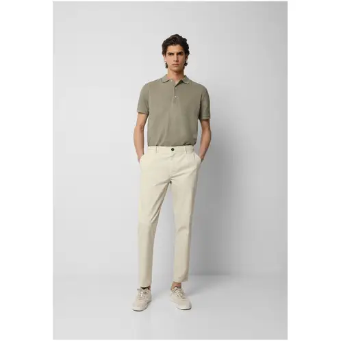 SCALPERS - Pantalón Chino Pinzas Off White