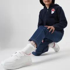 DISNEY - Zapatillas Escolar Niña Minnie Letras Blanco