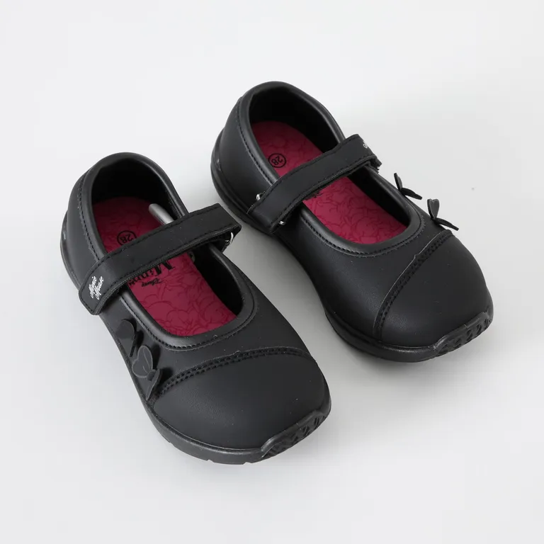 Zapatillas Escolar Niña Minnie Moños Negro