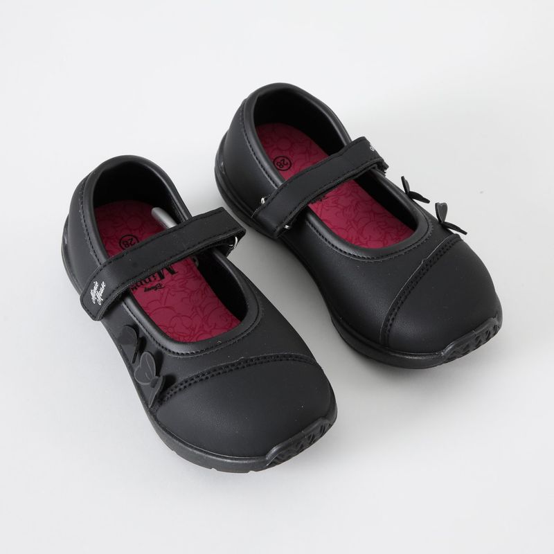 DISNEY - Zapatillas Escolar Niña Minnie Moños Negro Disney