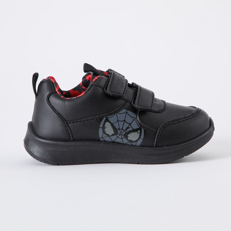MARVEL - Zapatillas Escolar Niño Spiderman Face Negro Marvel