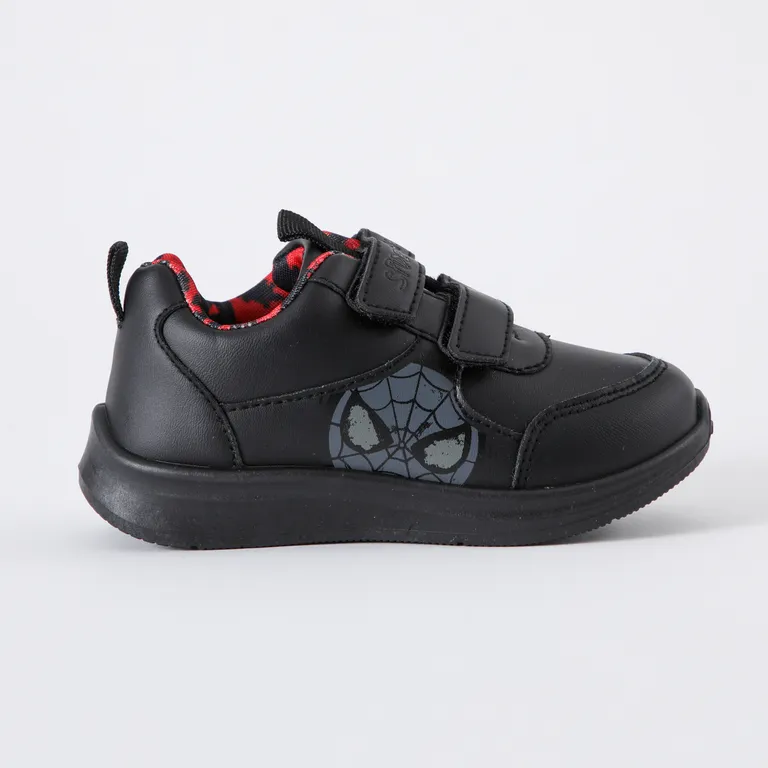 Zapatillas Escolar Niño Spiderman Face Negro