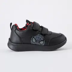 MARVEL - Zapatillas Escolar Niño Spiderman Face Negro